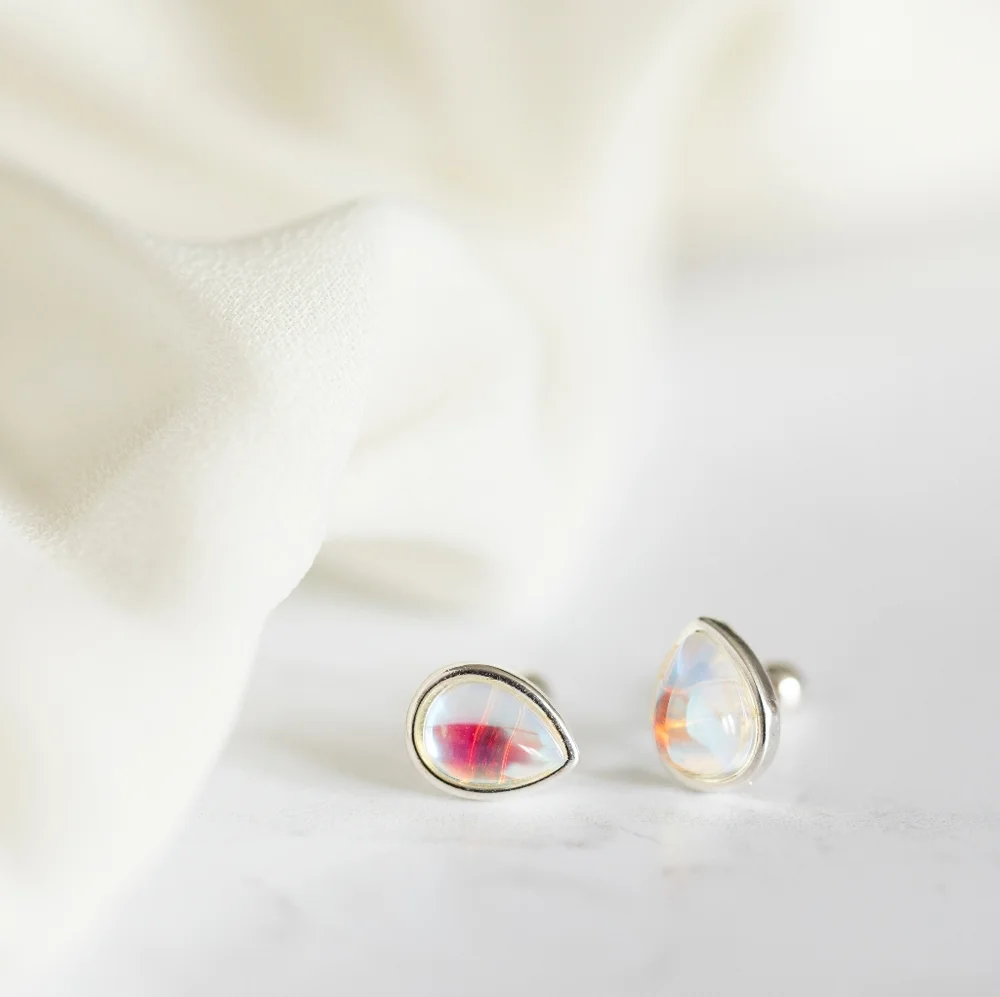 Silver Tear Drop Earrings (S925) - Picture 5 of 7